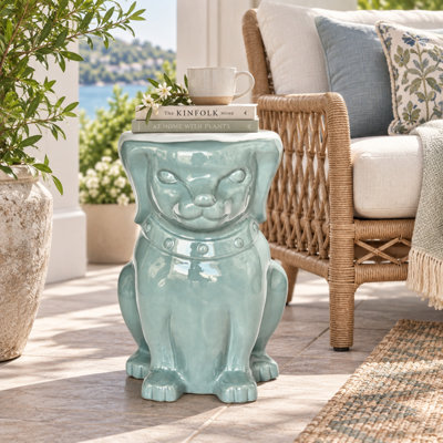 Foo Dog Ceramic Garden Stool