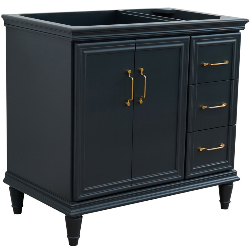 Base de meuble-lavabo simple 36 po seulement, Gris foncé