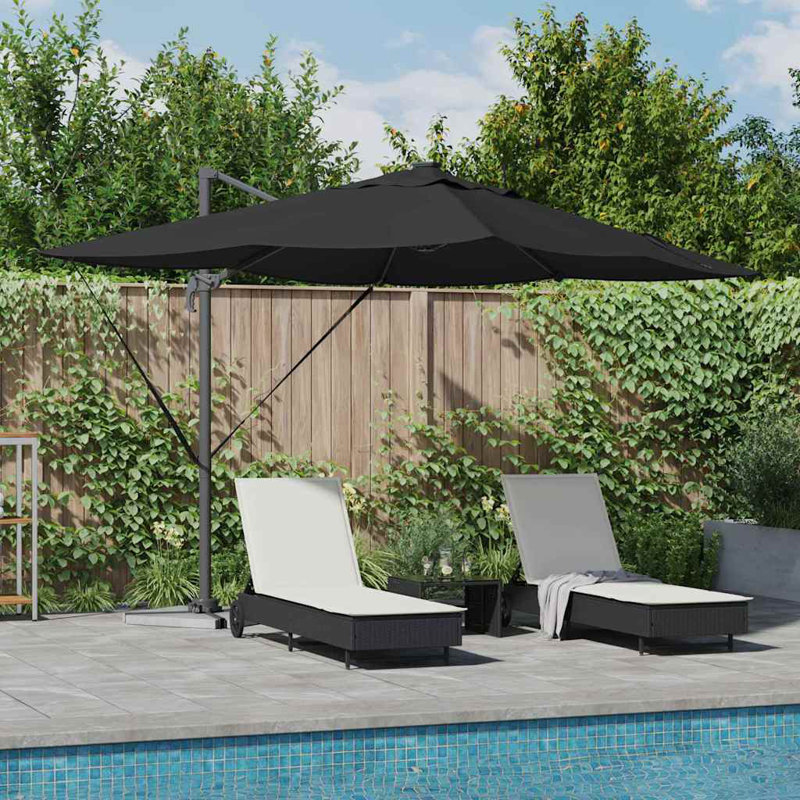 Cantilever Parasol, Black, 265cm H x 251cm W x 251cm D