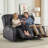 Loveseat Recliner with Storage Center Console, Manual Double Reclining Sofa with Pockets, Cup Holders, Pillows-946810079