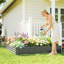 Jardinière en L en forme de L avec jardinière en acier galvanisé gris clair-482156937