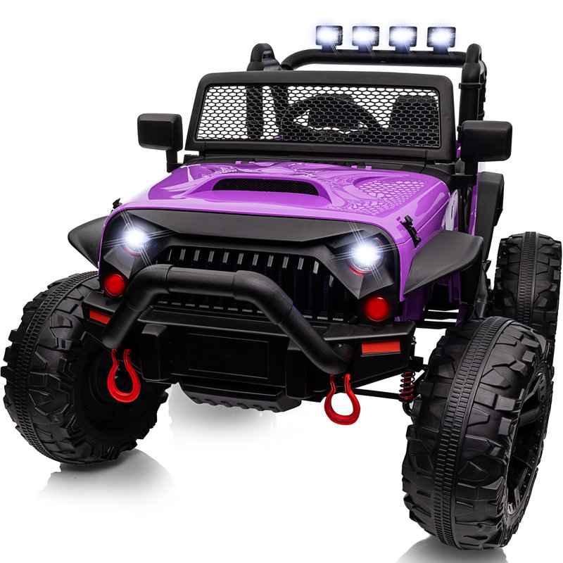 Ride-On Jouets Outfunny 24 volts véhicules tout-terrain à piles avec télécommande, Mauve