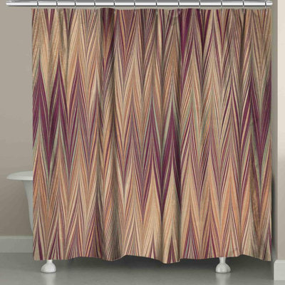 Rideau de douche simple en marbre multicolore Hartzler