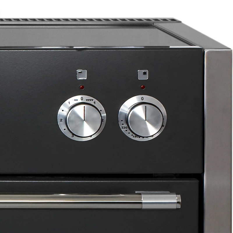 Mercury 48" 6 Cubic Feet Dual Fuel Freestanding Convection Range, Matte Black, Induction