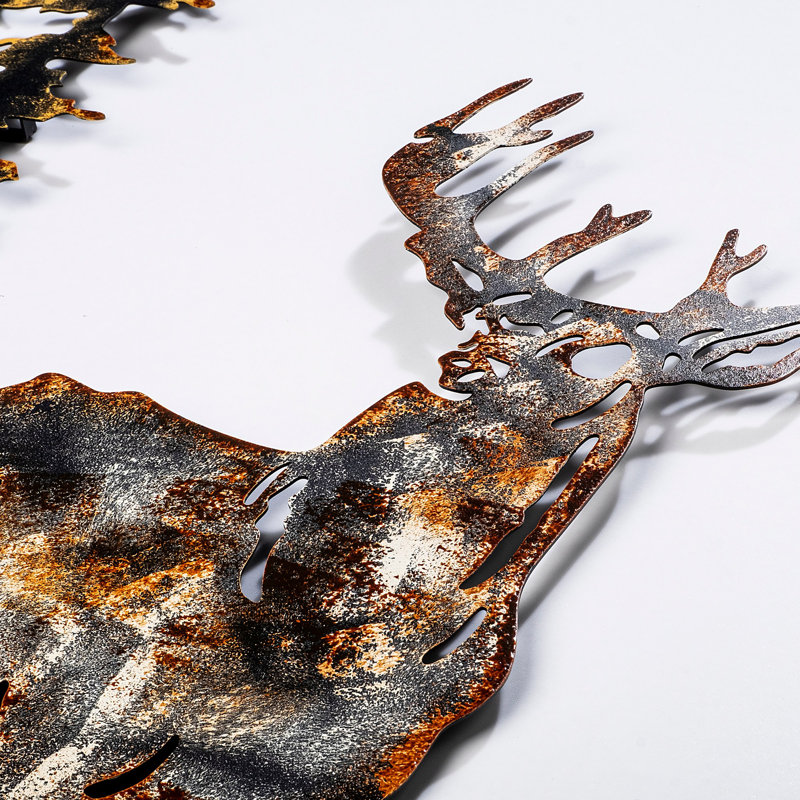 Handmade Decorative Metal Wall Accessory, 25.6 x 31.1 inches | 100% Metal, Thickness: 0.06 inches | Unique Hand-Painted Design, Variations in Color & Texture | Perfect for Home Décor, Living Room & Office Spaces