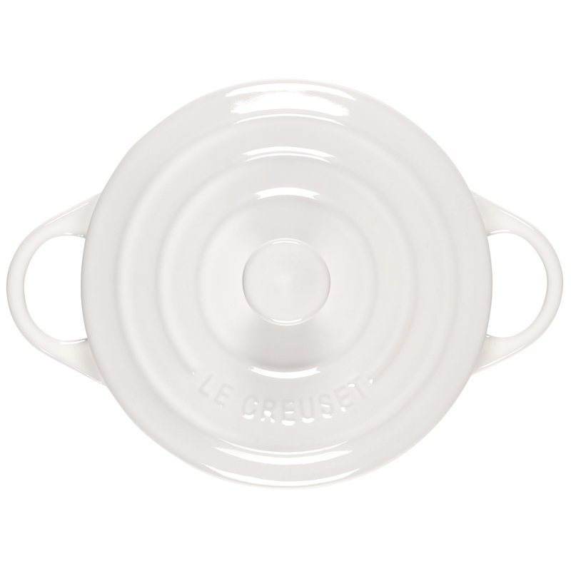 Le Creuset Stoneware Mini Round Cocotte, 14oz., White