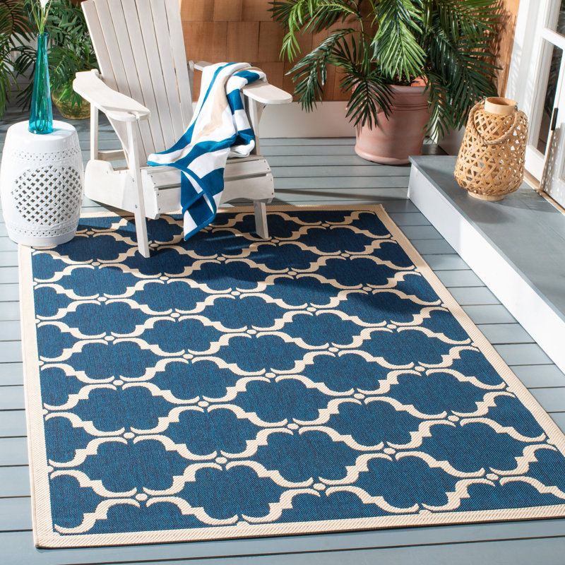 Herefordshire Performance Geometric Indoor/Outdoor Area Rug, Rectangle 4' x 5'7"
