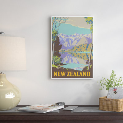 "Nouvelle Zélande II' publicité Vintage sur toile