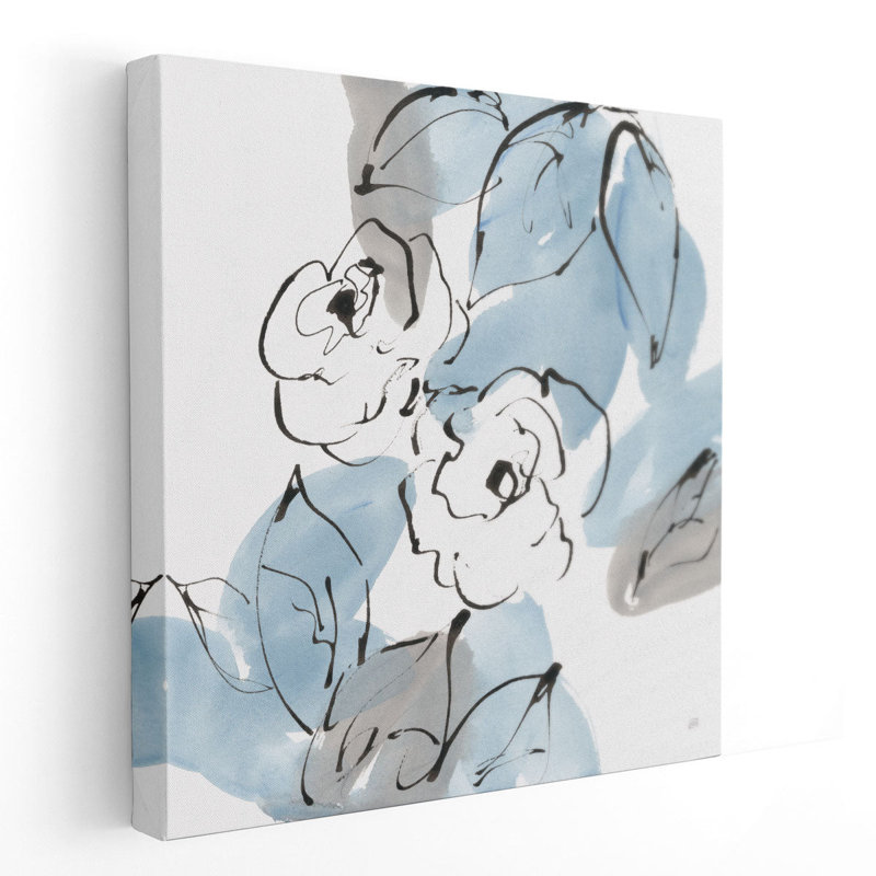 «Blue Neutrals I», reproduction d'art sur toile, H 12 po x l 12 po