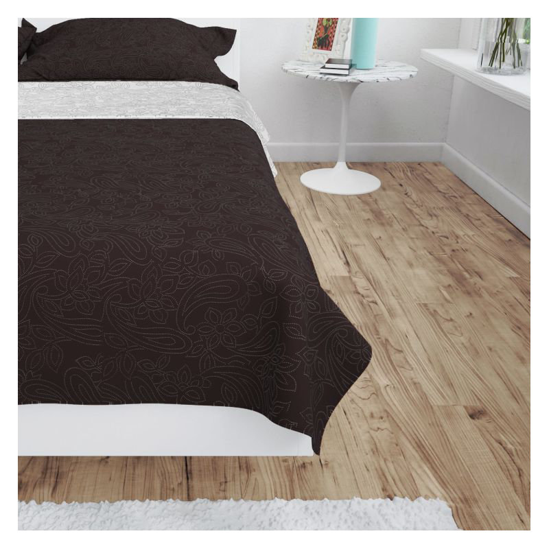 Carpentersville Solid Colour Bedspread, 230 x 260 cm Bedspread, Brown/Cream