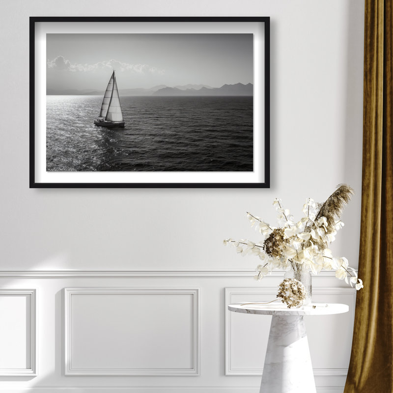 Edge Of Silence Print by Oliver Gal, 11.5"H x 16.5"W, Black Shadowbox