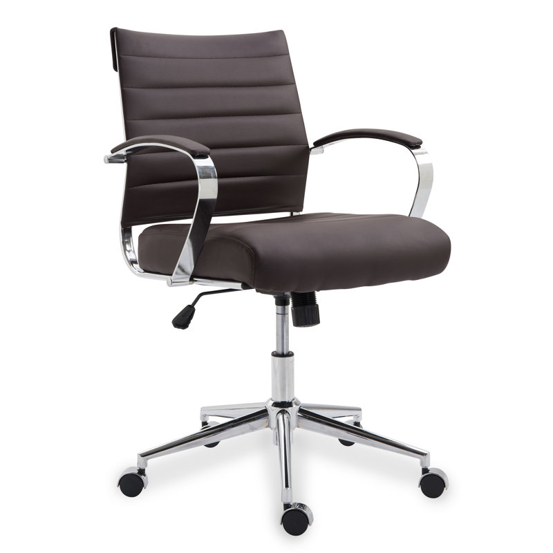 Tadwick Vinyl Task Chair, Brown