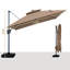 Parasol de terrasse 11 pi à double toit carré extérieur brun (sans base)-91499902