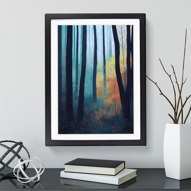XV1022-471X Adventure In The Forest - Print, Black Framed, 36cm H x 27cm W, White
