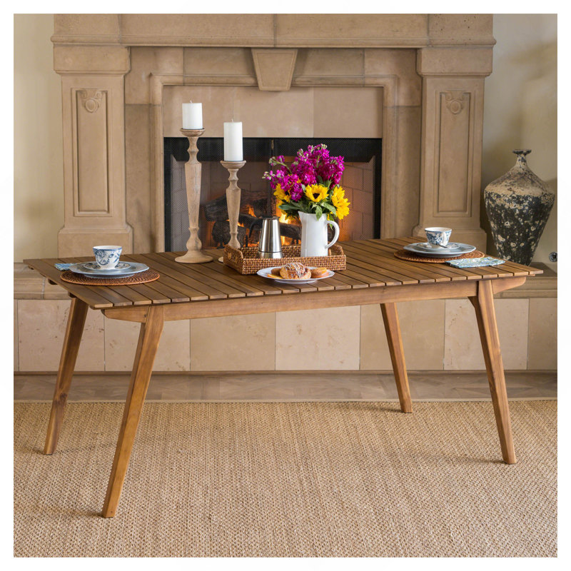 Outdoor 69" Solid Wood Dining Table