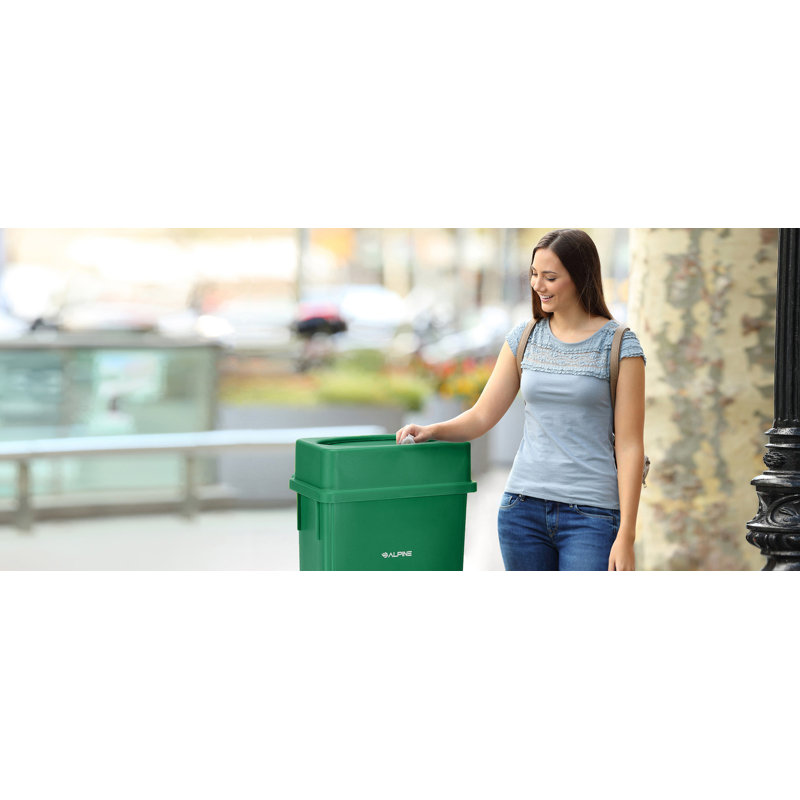 Poubelle en plastique 23 gallons, Vert
