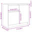 Sideboard With Drawer 71X35x65 Cm Engineered Wood-1482545451