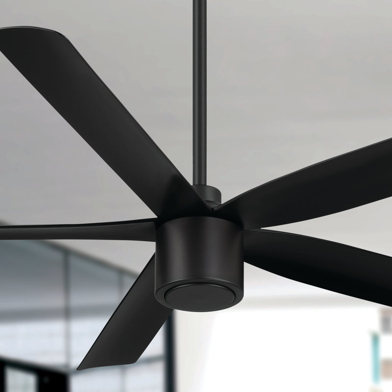 Ventilateur de plafond 5 pales avec télécommande RAVian (sans lumière), 60", Noir mat