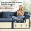 Canapé modulaire en nuage de 112 po avec repose-pieds profond Bonord-959590333