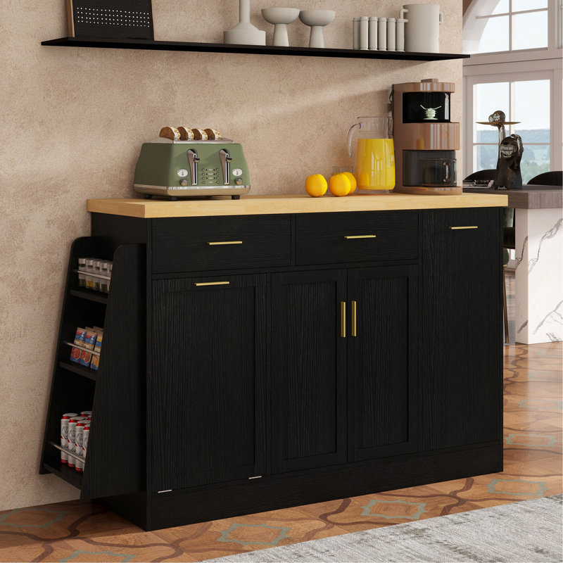 Multi-Functional Storage Sideboard, Black