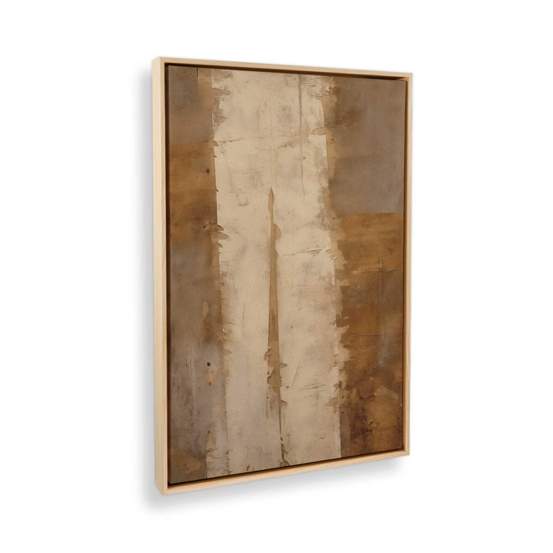 Sienna Strips I, reproduction sur toile, Cadre américain en érable flottant, H 18,75 po x l 12,75 po x P 1,75 po