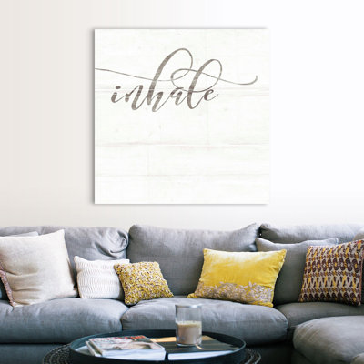 "Inhale" par Marla Rae, art textuel sur toile