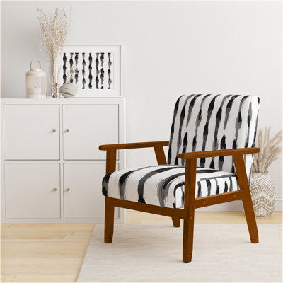 Chaise moderne rembourrée avec accoudoirs Minimal Ikat