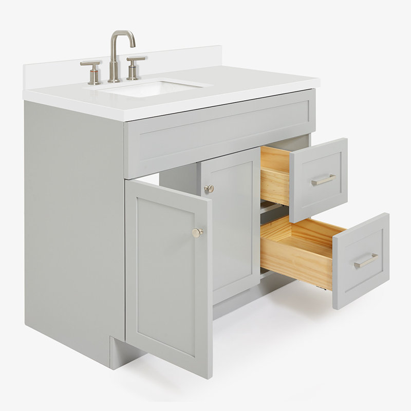Ensemble de meuble-lavabo simple 43 po Hamlet, Gris