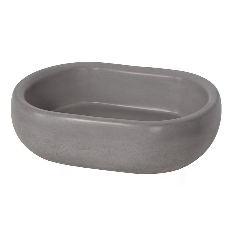 Newterra Handmade Oval Vessel Bathroom Sink, Slate