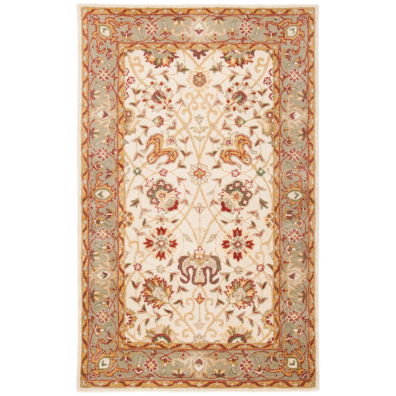 Tapis oriental en laine touffeté à la main Dunbar, Rectangle 4 pi x 6 pi