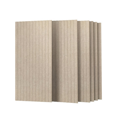 Paquet de 6 panneaux muraux insonorisants de 24 po x 12 po x 0,4 po pour panneaux muraux et insonorisants à haute densité MagicubEtic Panneaux muraux à lattes 3D pour murs et plafonds (ensemble de 6)