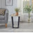Contemporary Round End Table With Shelf,