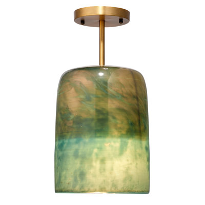 Vapor Glass Semi Flush Mount