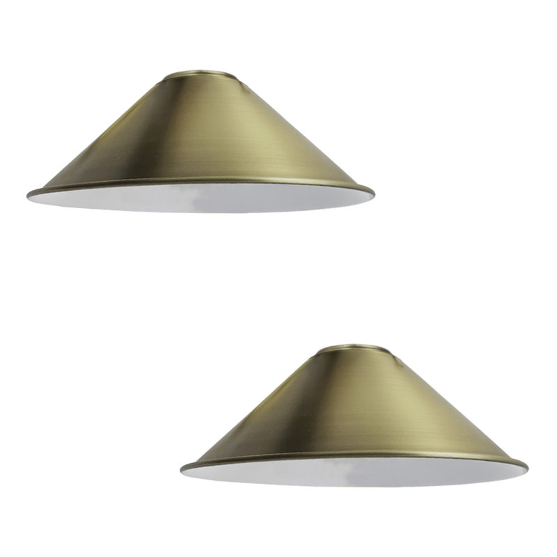 Nikias 10cm H Metal Cone Shape Lamp Shade ( Uno ), Green Brass
