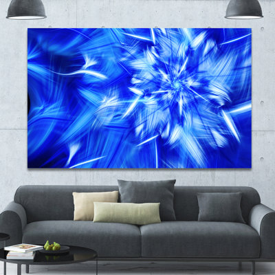« rotatif blue blue fireworks », impression sur toile tendue