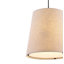 Luminaire suspendu en fer de style bohémien à DEL 1 lumière Arden, bronze huilé / beige 18 po Arden