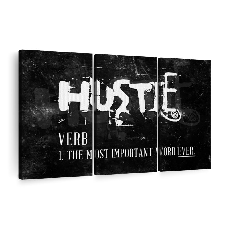 Hustle 3 pièces, H 24 po x l 38 po x P 1,25 po