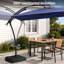 Parasol en porte-à-faux extérieur décalé 10 pi avec base lestée-244359847