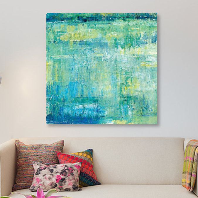 « water reflection i », reproduction d’art sur toile tendue, H 37 po x l 37 po x P 1,5 po