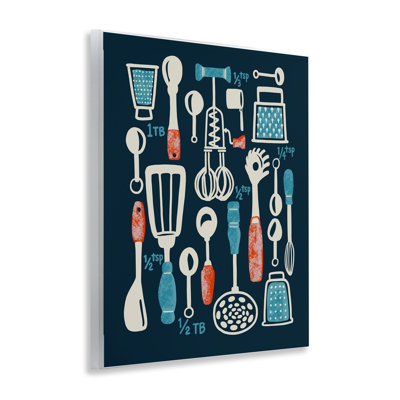 Ustensiles de cuisine pour cuisine, art mural, par Connie Summers
