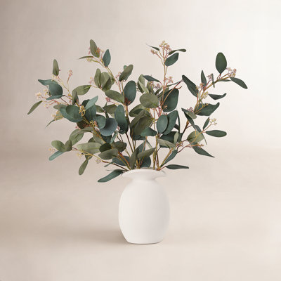 Green Artificial Eucalyptus Branch