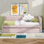 Lit de jour simple rembourré avec couchette-107233596
