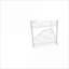 Tablette de coin 6 niveaux blanc neige moderne minimaliste réglable robuste capacité 600 lb | Chrome | Fer + plastique