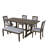 Premium Extendable Trestle Dining Table Set with Upholstered Seating