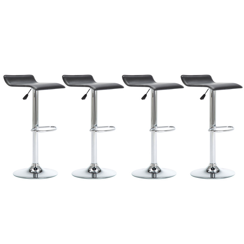 Rosmini Swivel Upholstered Adjustable Height Counter Stool, Set of 4