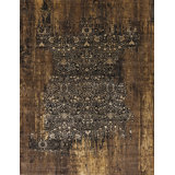 Avant Hand Knotted Area Rug in Passion Black
