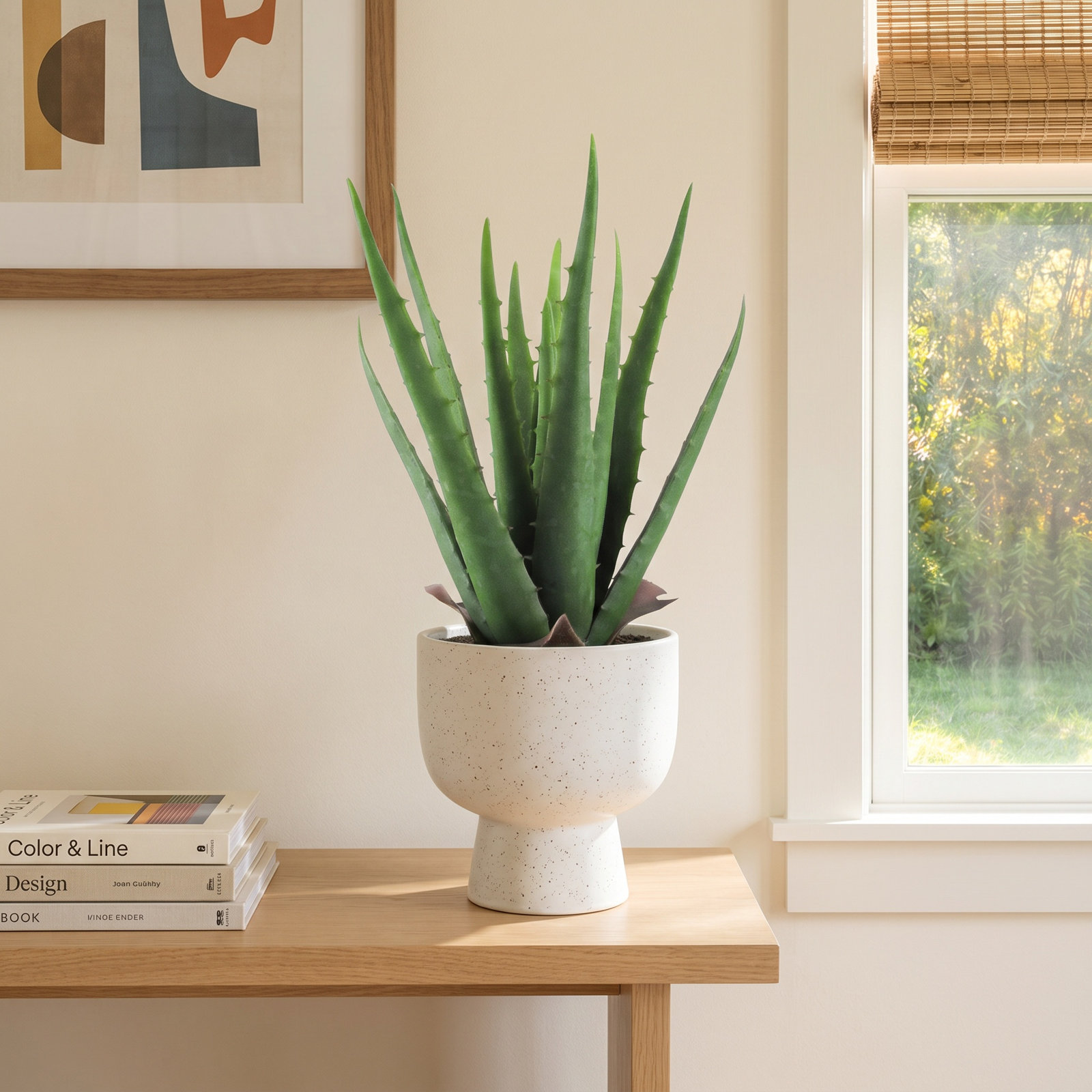 Plant in Pot, 13.5"H x 9" W x 9" D