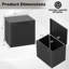 Boîte de rangement extérieure Gymax avec couvercle verrouillable et texture tissée en osier pour accessoires de piscine - noir-133359374