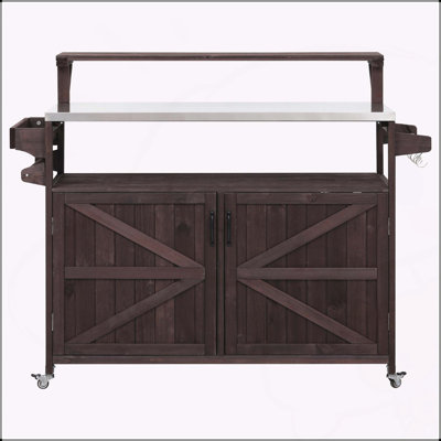 Îlot de cuisine extérieur polyvalent avec des matériaux de qualité supérieure et de multiples options de rangement