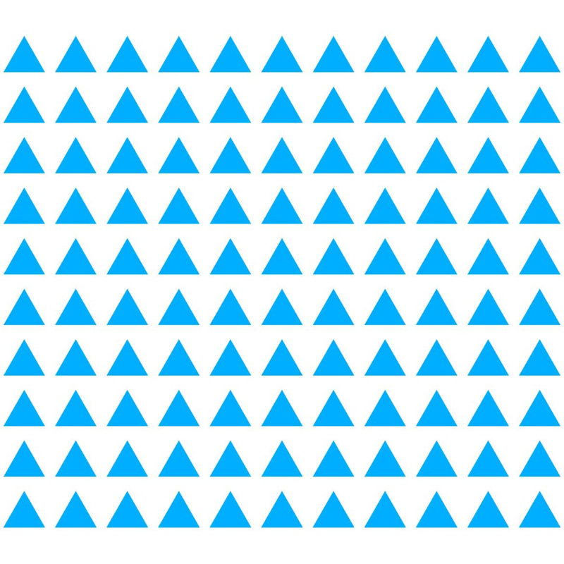 Abstract Non-Wall Damaging Wall Decal, Sky Blue, 1.75" H x 2" W x 0.5" D